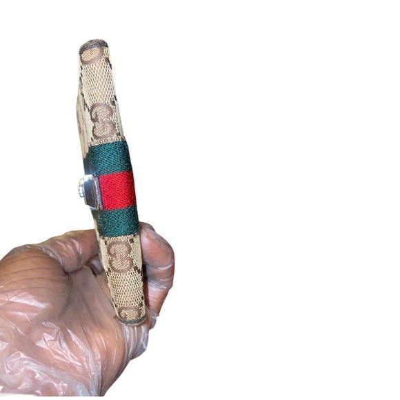 Gucci GG Monogram Wallet Tan Brown Bifold Stripe w/ COA Authentic - Picture 4 of 7